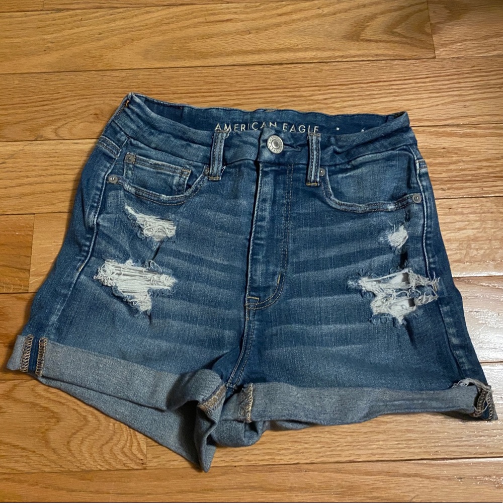 AR CURVY HIGH WAISTED DENIM SHORTS